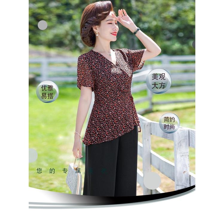 Bộ Đồ Hoa Trung Niên Phương Tây Quý Phái AB52 - Hàng Quảng Châu Cao Cấp