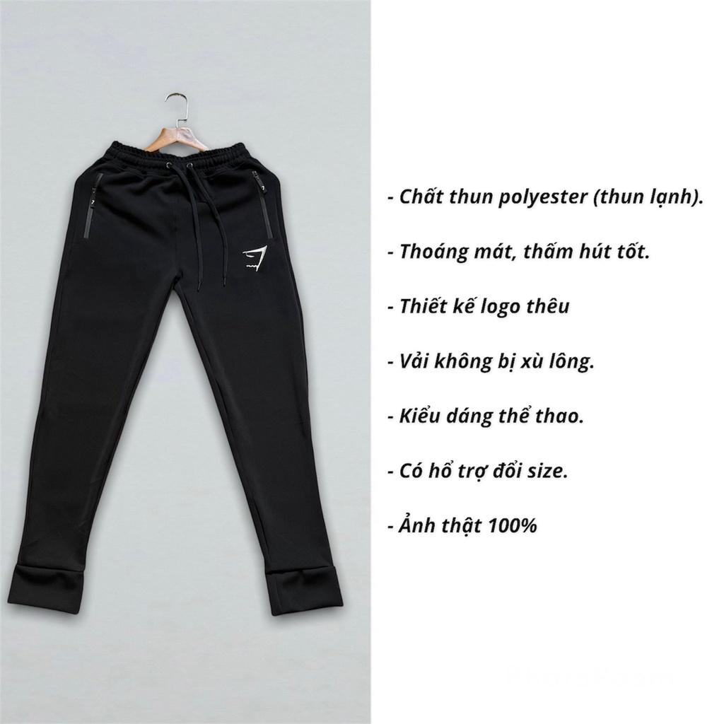 Quần dài thể thao nam DO GYM SHOP thun poly 4 chiều thoáng mát, logo thêu chắc chắn