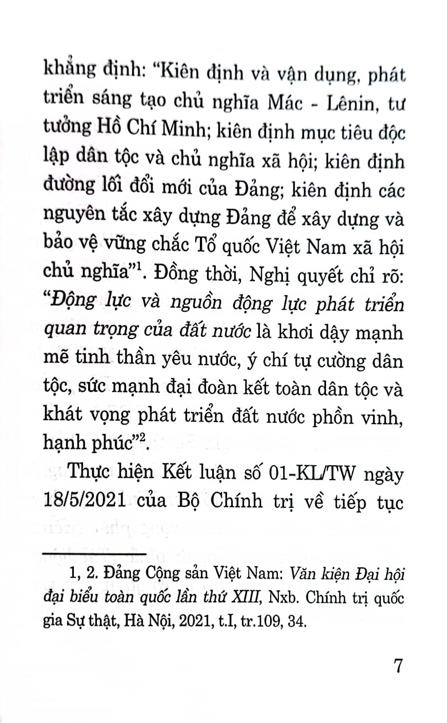 Học tập và làm theo tư tưởng, đạo đức, phong cách Hồ Chí Minh về ý chí tự lực, tự cường và khát vọng phát triển đất nước phồn vinh, hạnh phúc