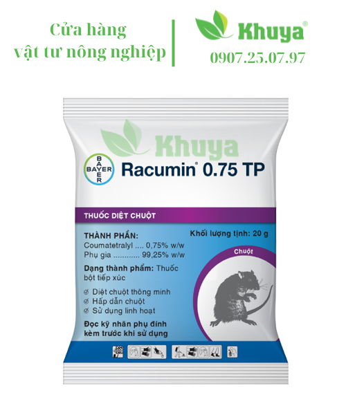Diệt chuột thông minh Racumin 0.75 TP Bayer 20gr