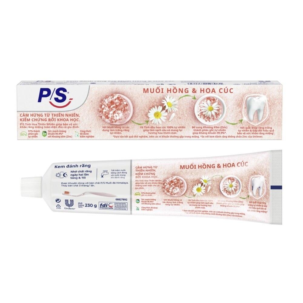 Kem Đánh Răng P/S Muối Hồng &amp; Hoa Cúc 230g
