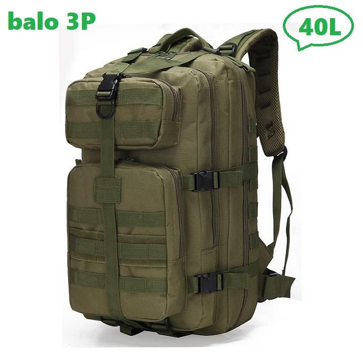 Balo chiến thuật 4P du lịch phượt phong cách lính (dung tích 35L)