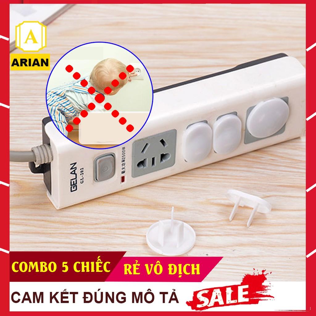 COMBO 5 Chiếc Bịt Ổ Điện Chống Giật Cho Gia Đình Có Em Bé