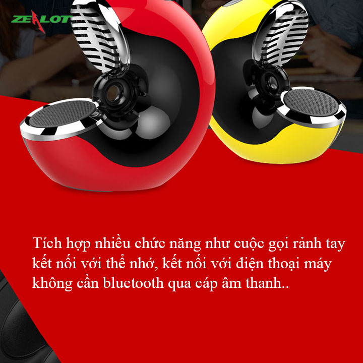 Loa bluetooth di dộng ngoài trời không dây Zealot hàng chính hãng âm thanh siêu trầm