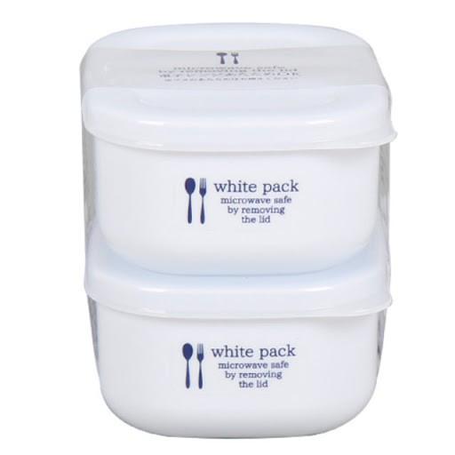 Set 2 hộp nhựa đựng thực phẩm White pack 280ml/1 hộp Nhật Bản
