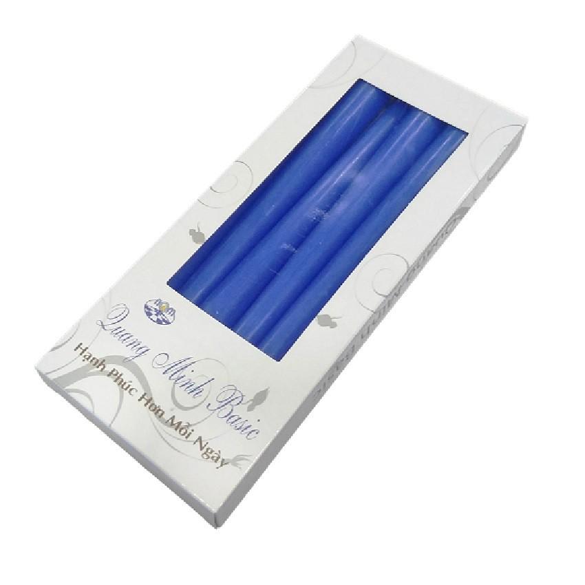 Hộp 6 cây nến thơm taper Quang Minh Candle FTRAMART EDC2331 25 cm Xanh dương