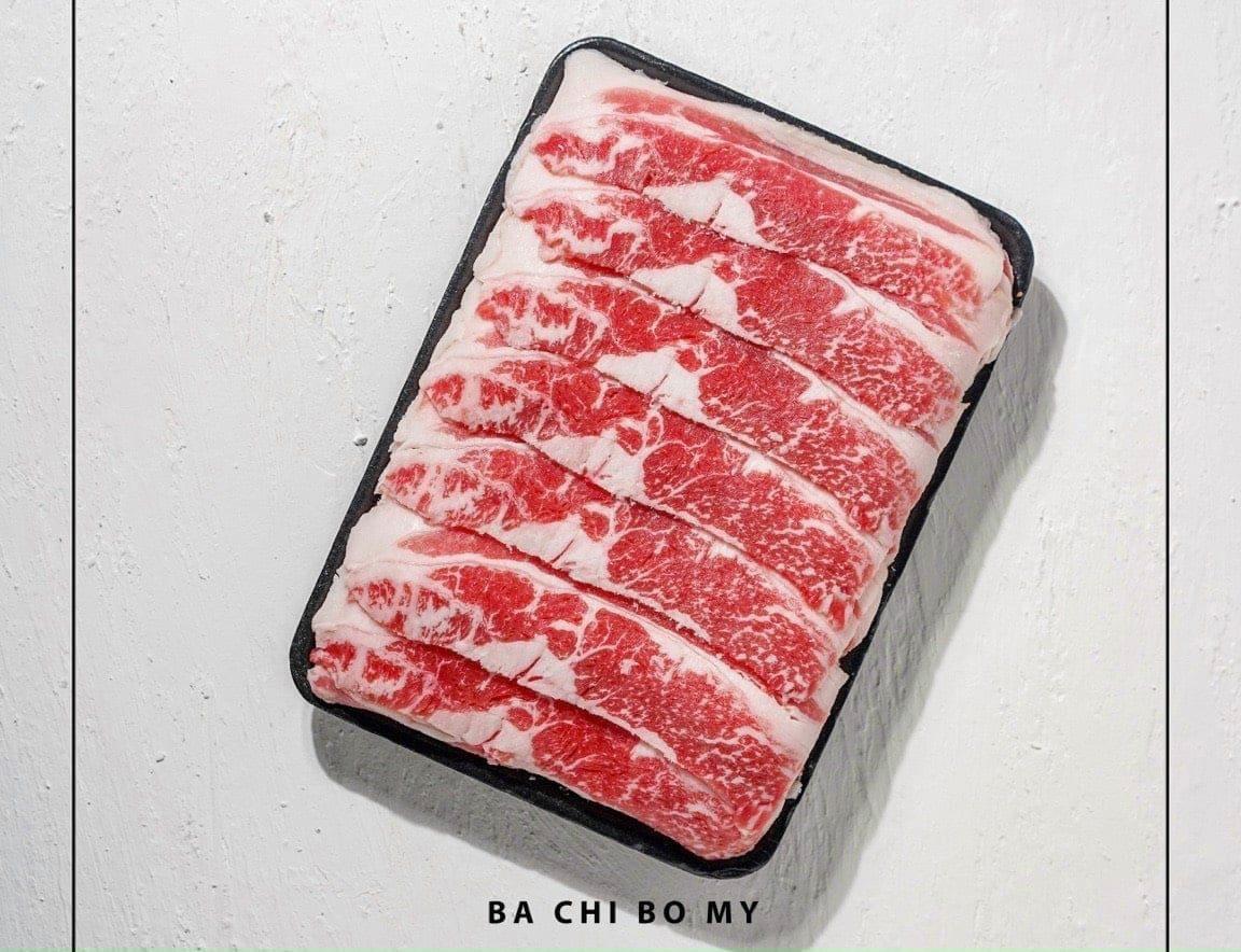 Ba chỉ bò Mỹ thái lát - 500gr