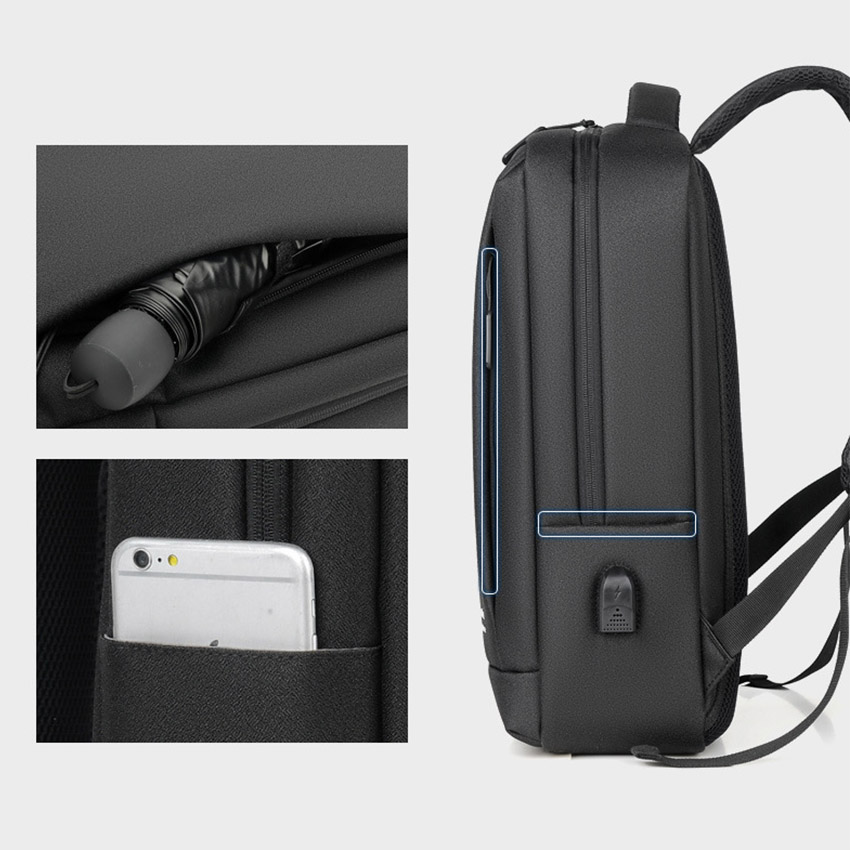 Balo laptop 15.6 inch B1072 NASI hàng cao cấp có cổng sạc tặng kèm dây sạc ba lô đựng laptop nam nữ mẫu mới thời trang cực chất