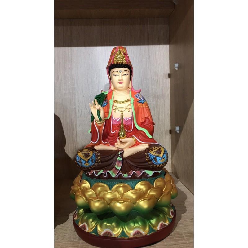 Bộ 03 Tây Phương Tam Thánh ngồi 30cm Vẽ Gấm