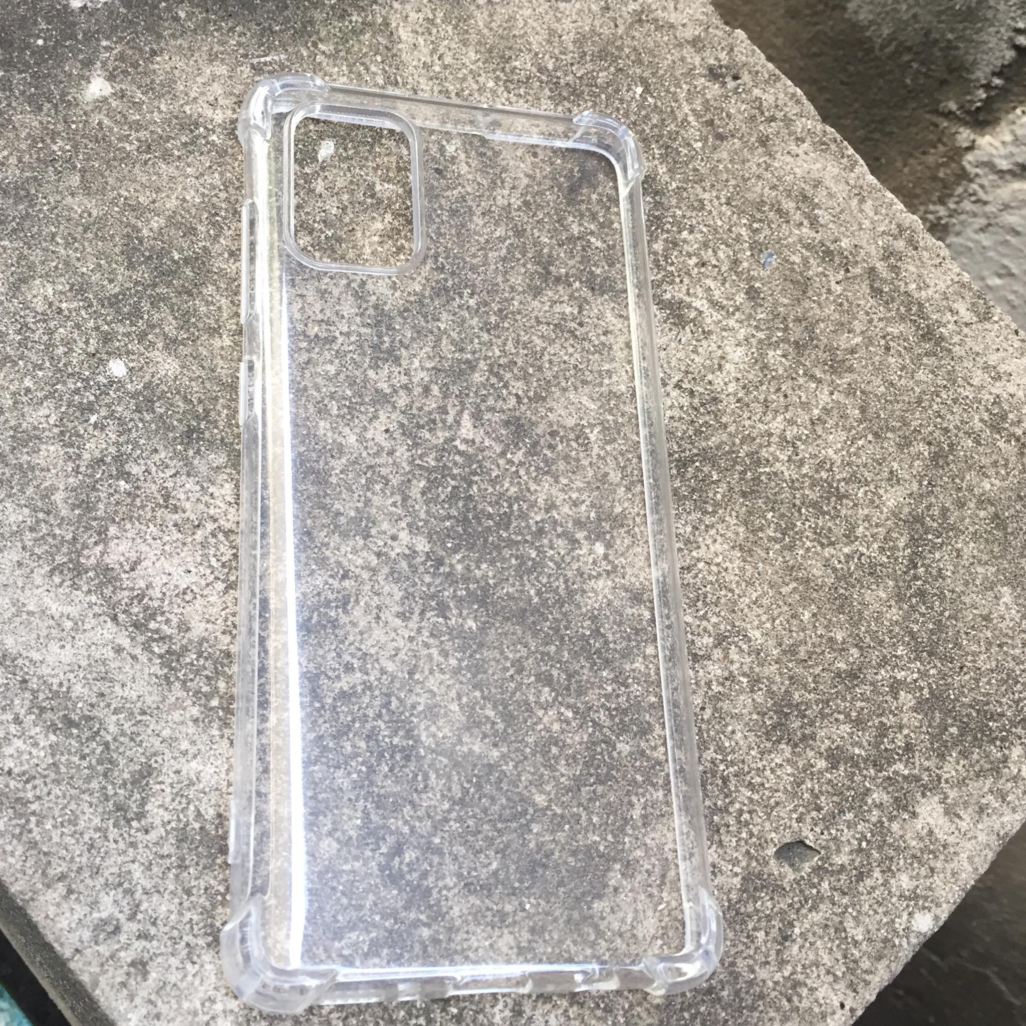 Ốp lưng silicon cho Samsung Galaxy A71 - chống sốc gờ cao 4 góc trong suốt