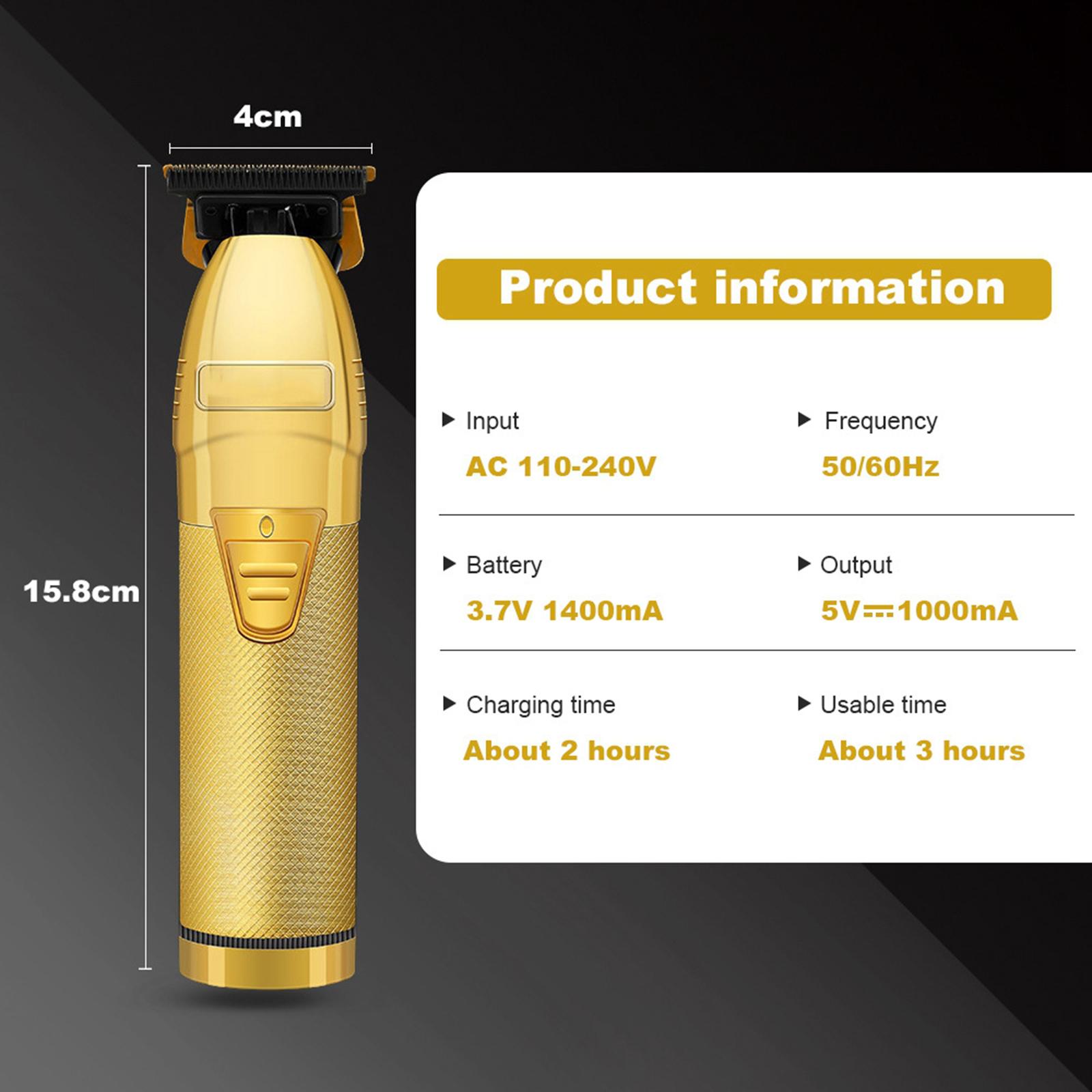Professional Cordless Hair Clippers Trimmer Shaving Machine Sculpted Carving