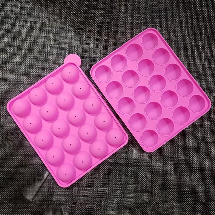 Khuôn silicon làm KẸO MÚT viên tròn hình khối - SILICONKEO02