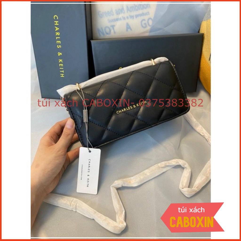 Túi xách nữ đeo chéo trần trám lót đỏ sang chảnh