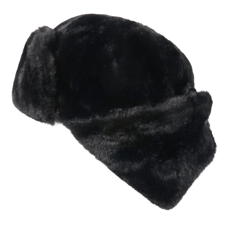 CAMOLAND Liên Xô Bẫy Bắt Trooper Nón Nam Quân Đội Quân Sự Nga Ushanka Máy Bay Ném Bom Mũ Giữ Ấm Mùa Đông Mũ Phi Công Lông Thỏ Giả Earflap