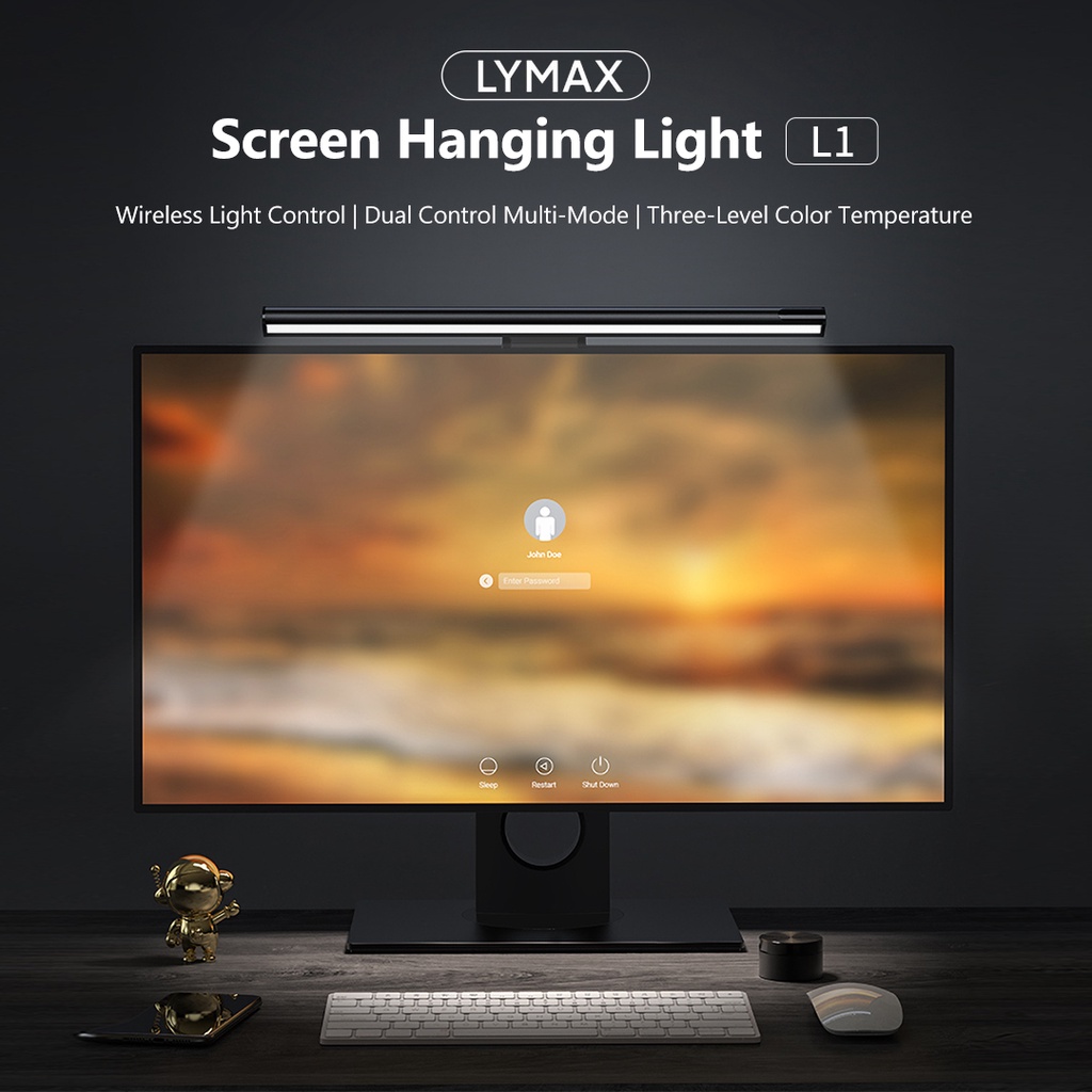 Đèn Treo Màn Hình XIAOMI Ecochain Lymax, Điều Chỉnh Ánh Sáng Bảo Vệ Mắt, Sử Dụng Cảm Ứng, Đa Chế Độ Ánh Sáng - Hàng Chính Hãng