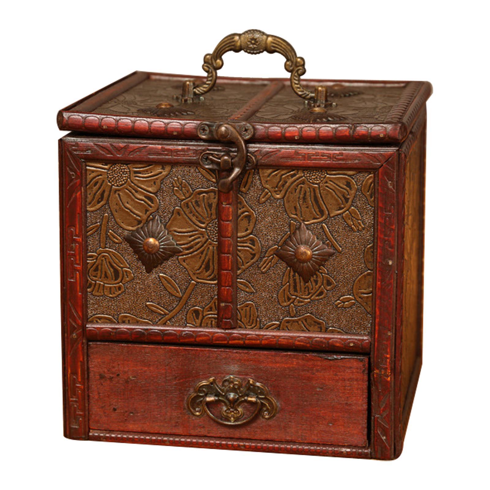 Wooden Storage Box Display Decorative Box Jewelry Storage Box for Earrings Girls Women