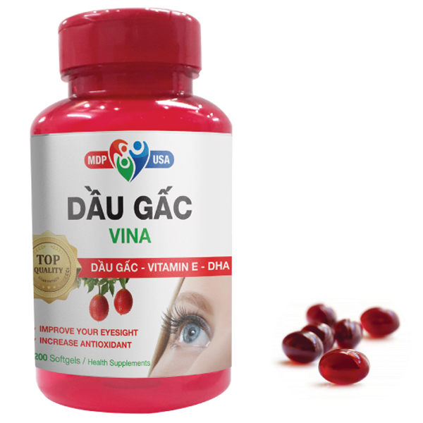 Thực phẩm chức năng Dầu Gấc Vina Softgels MDP 