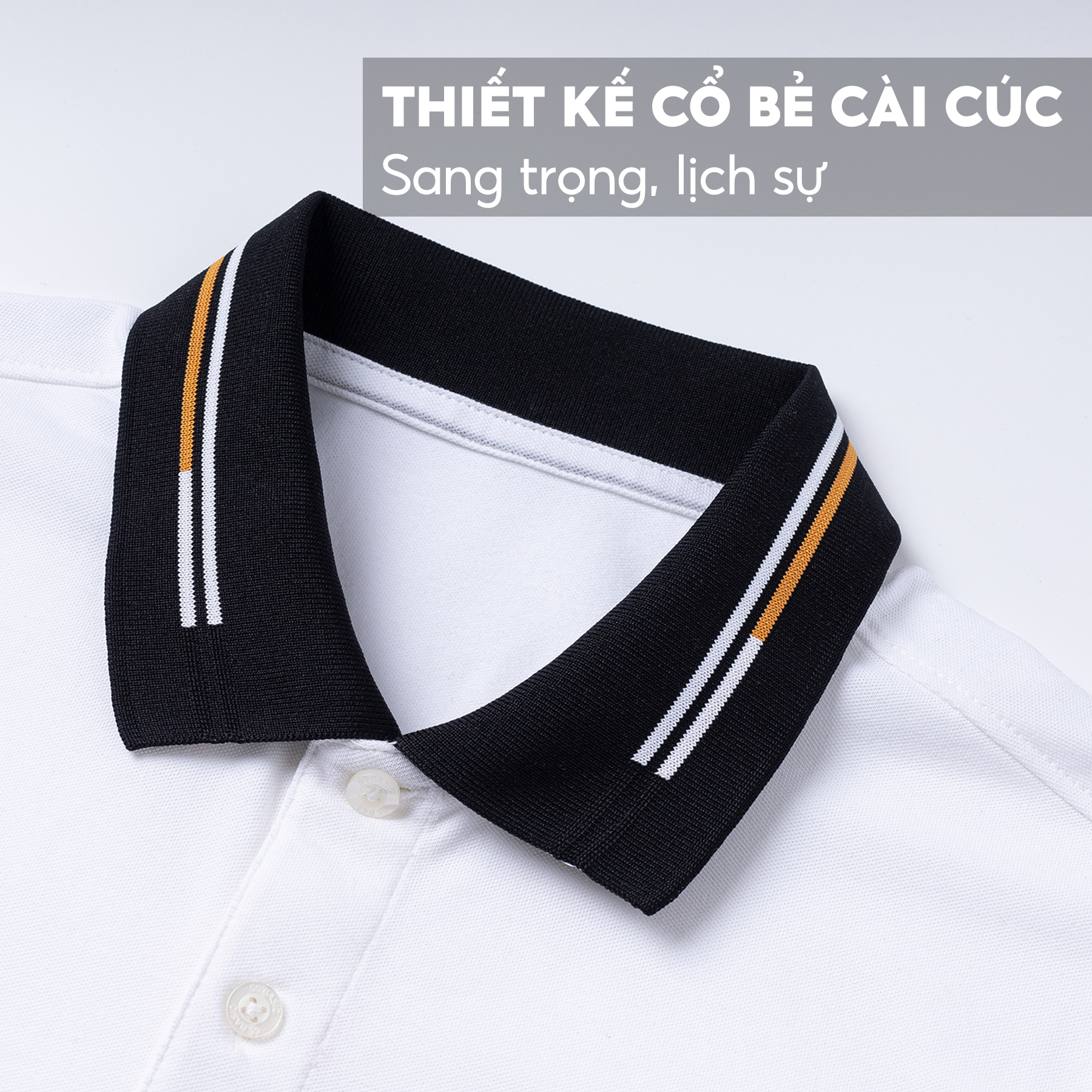 Áo Polo Nam 5S PROTECT Premium, Mềm Mịn, Thấm Hút, Thiết Kế Phối Màu Tay Áo, In Chữ Trẻ Trung, Lịch Lãm