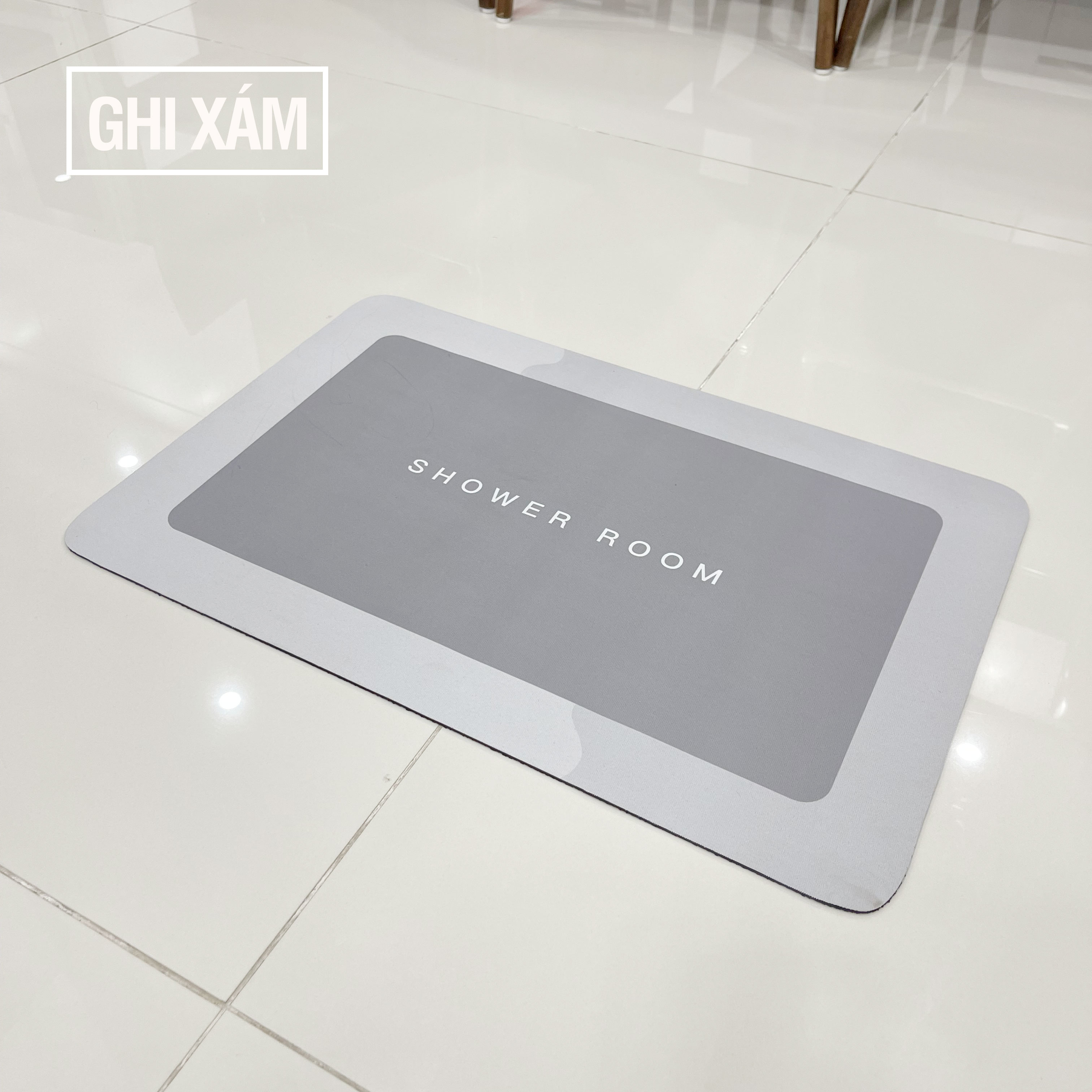 Thảm lau chân thấm nước Kitimop-CP2 thảm chùi chân silicon chống trượt cao cấp (60cm x 40cm)