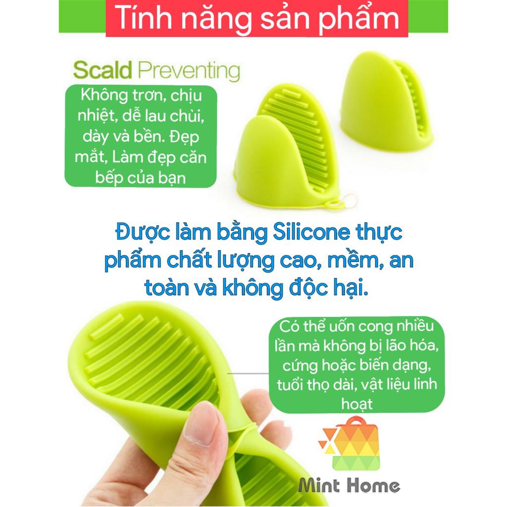 Găng tay nhấc nồi, nhấc đồ nóng chống phỏng bằng silicon hình mỏ vịt