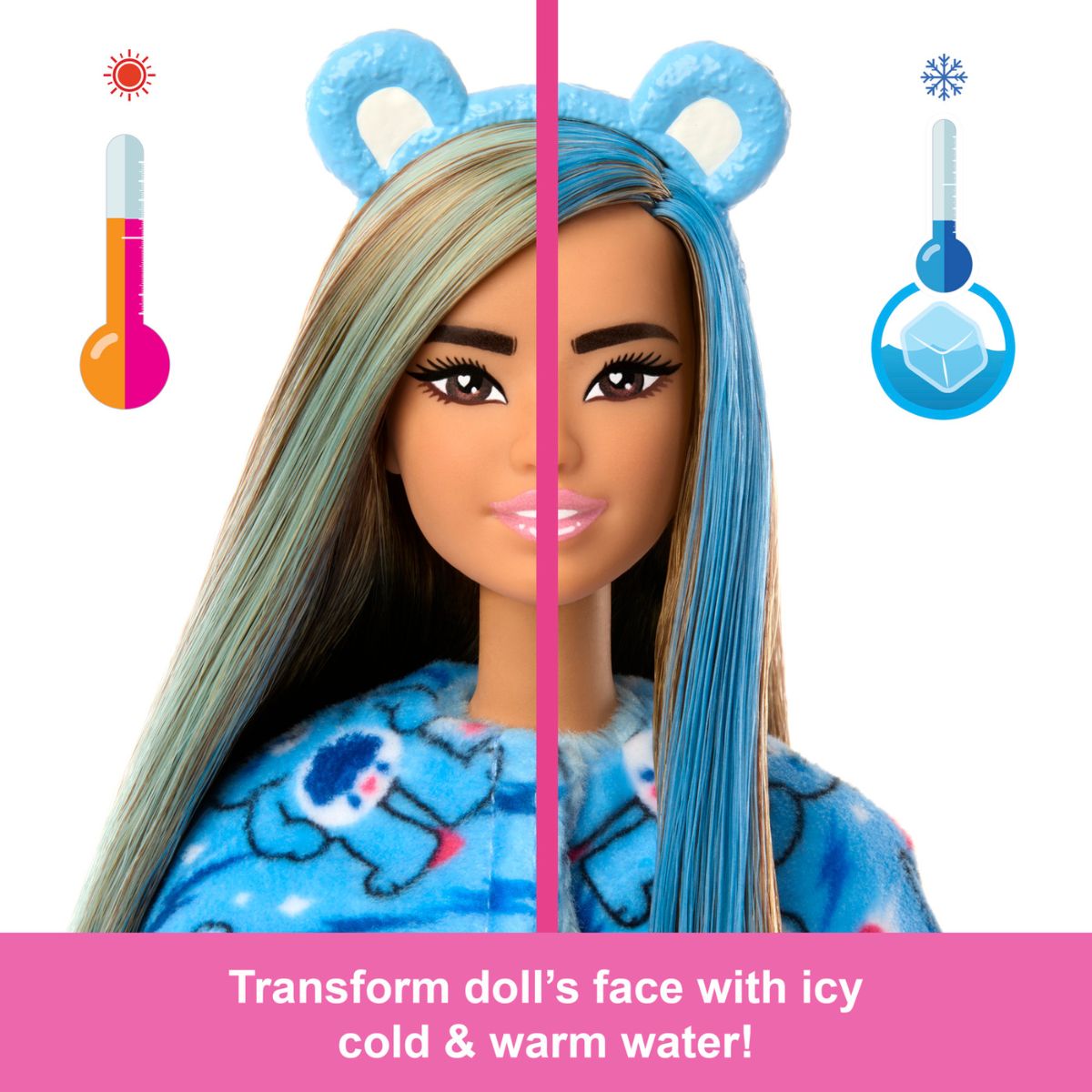 Đồ Chơi Búp Bê Barbie Cutie Reveal - Gấu Care Bear Xanh Nhõng Nhẽo BARBIE JCN96/JCN93