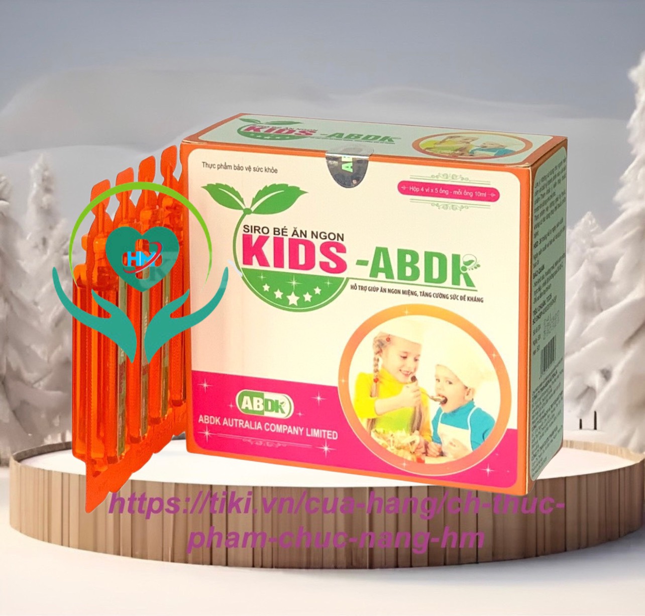 Siro Ăn Ngon KIDS - ABDK - Hộp 20 ống - Giúp trẻ ăn ngon miệng, hấp thu tốt dưỡng chất, thông minh, chóng lớn., Lisse