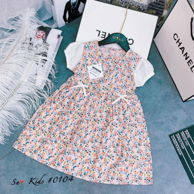 Váy hoa nhí tay bồng mẫu mới bé gái