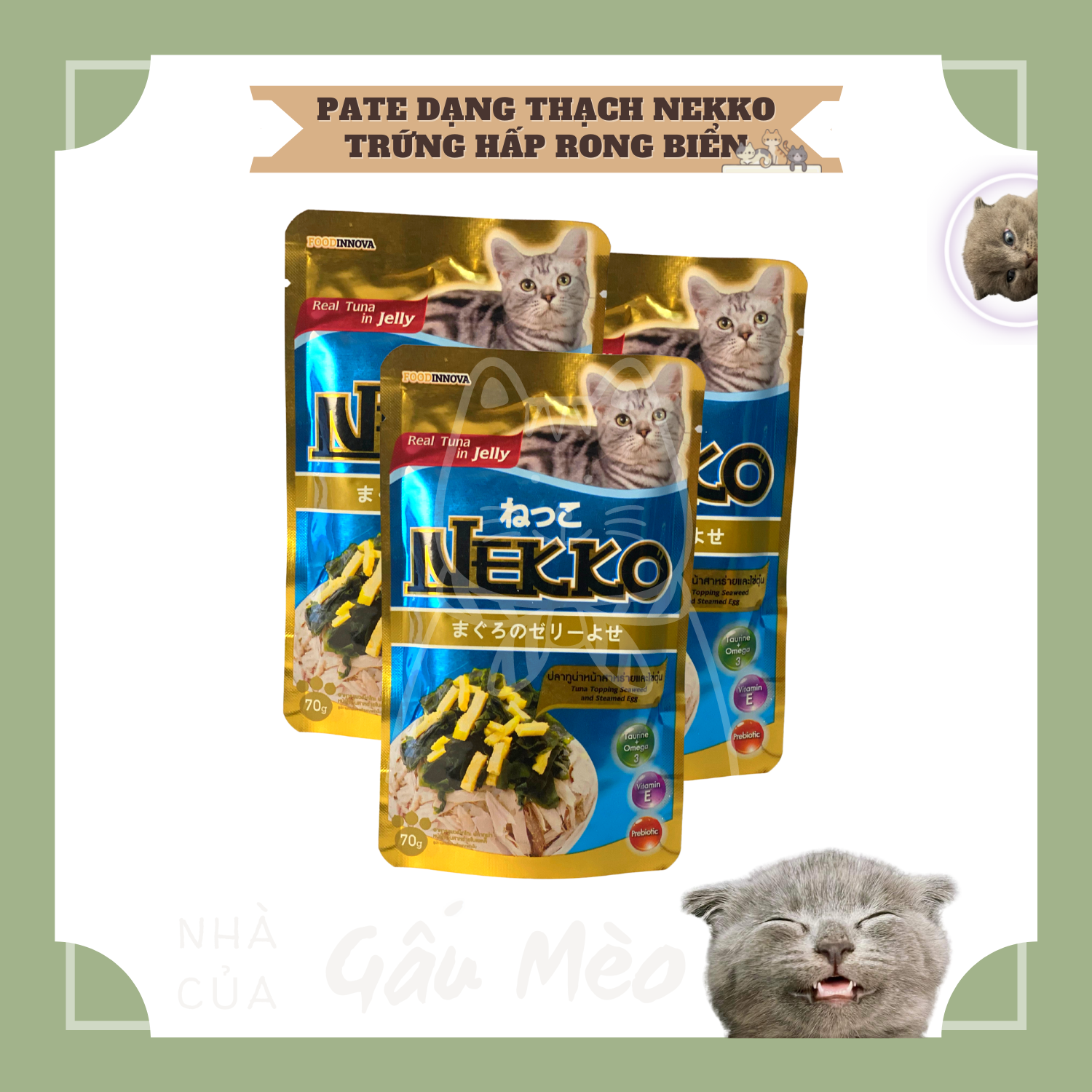 Combo 12 gói pate Nekko cho mèo 70g