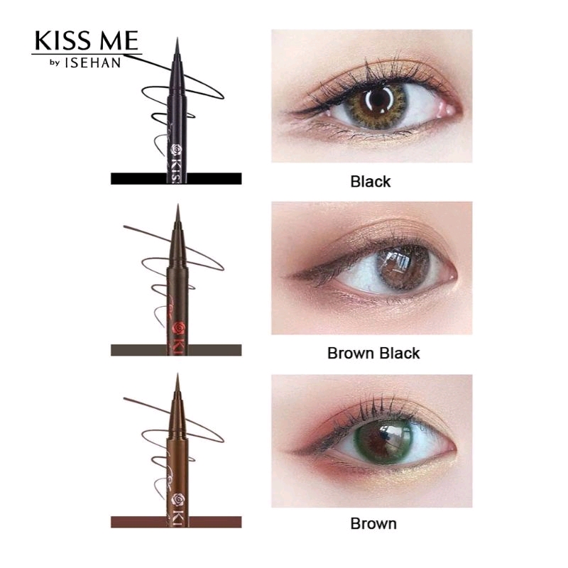Bút Kẻ Mắt Nước Siêu Chống Trôi Kissme Heroine Make Smooth Liquid Eyeliner Super Keep Nét Siêu Sắc Mãnh 0.1g (Màu Nâu)