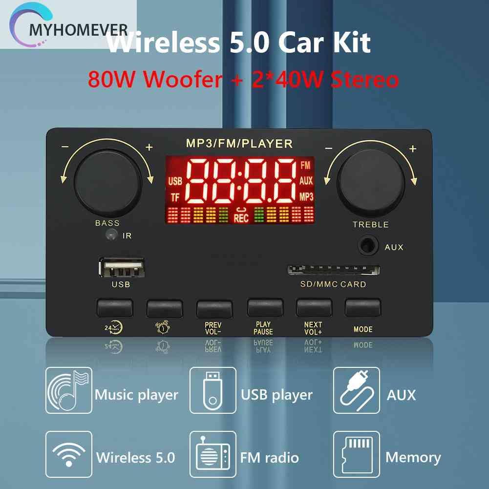 Bảng Mạch Khuếch Đại Âm Thanh MP3 12V 80W Kết Nối Bluetooth 5.0 2x40W