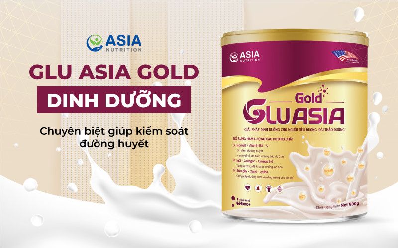 Sữa bột Glu Asia Gold dinh dưỡng chuyên biệt dành cho người tiểu đường