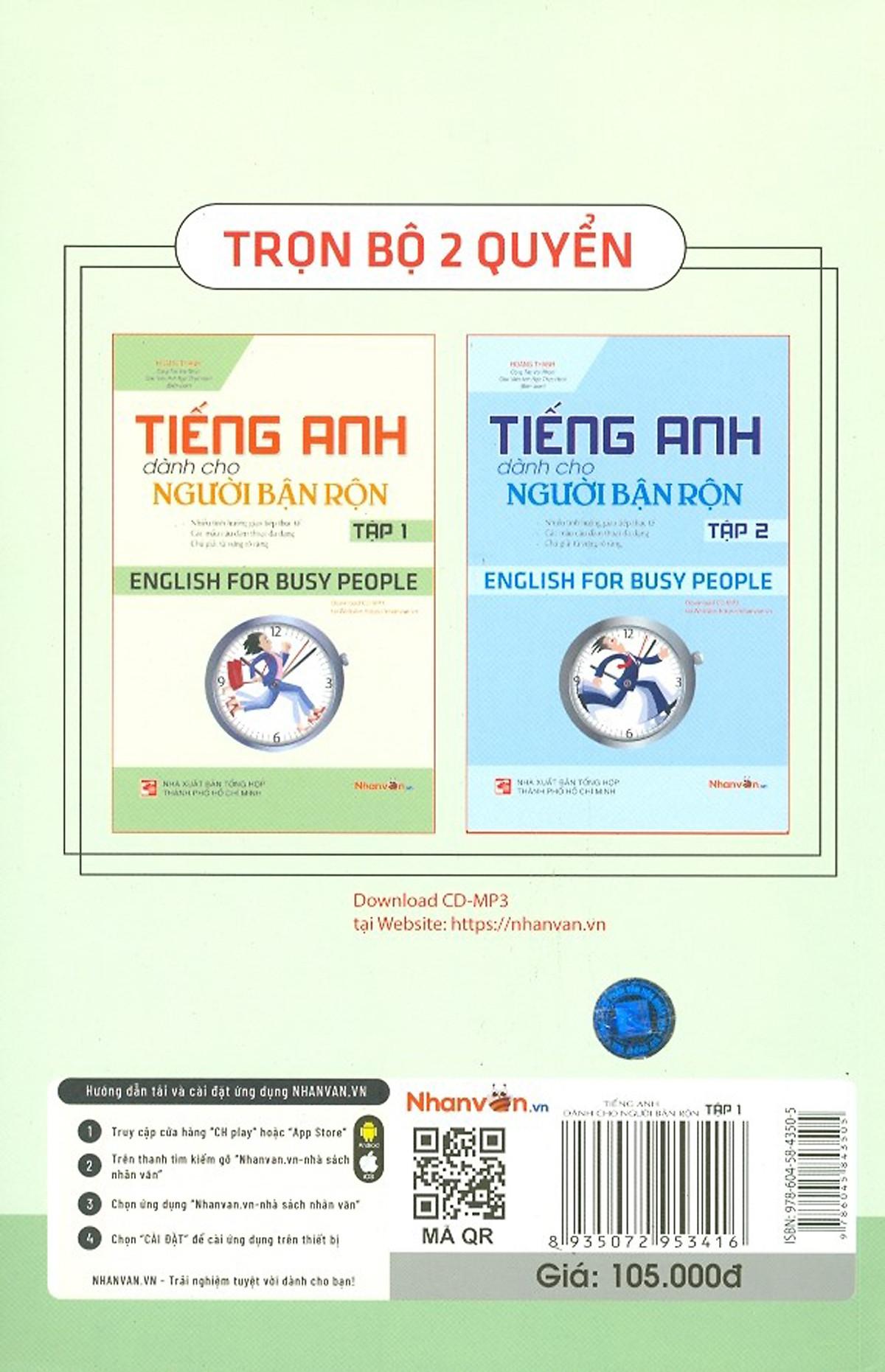 Tiếng Anh Dành Cho Người Bận Rộn - English For Busy People - Tập 1