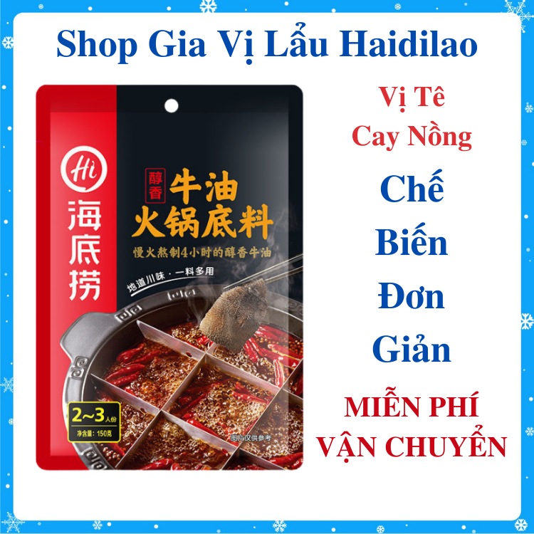 Gia Vị Lẩu Cay Tứ Xuyên Haidilao Thượng Hạng - Vị Tê Cay Nồng