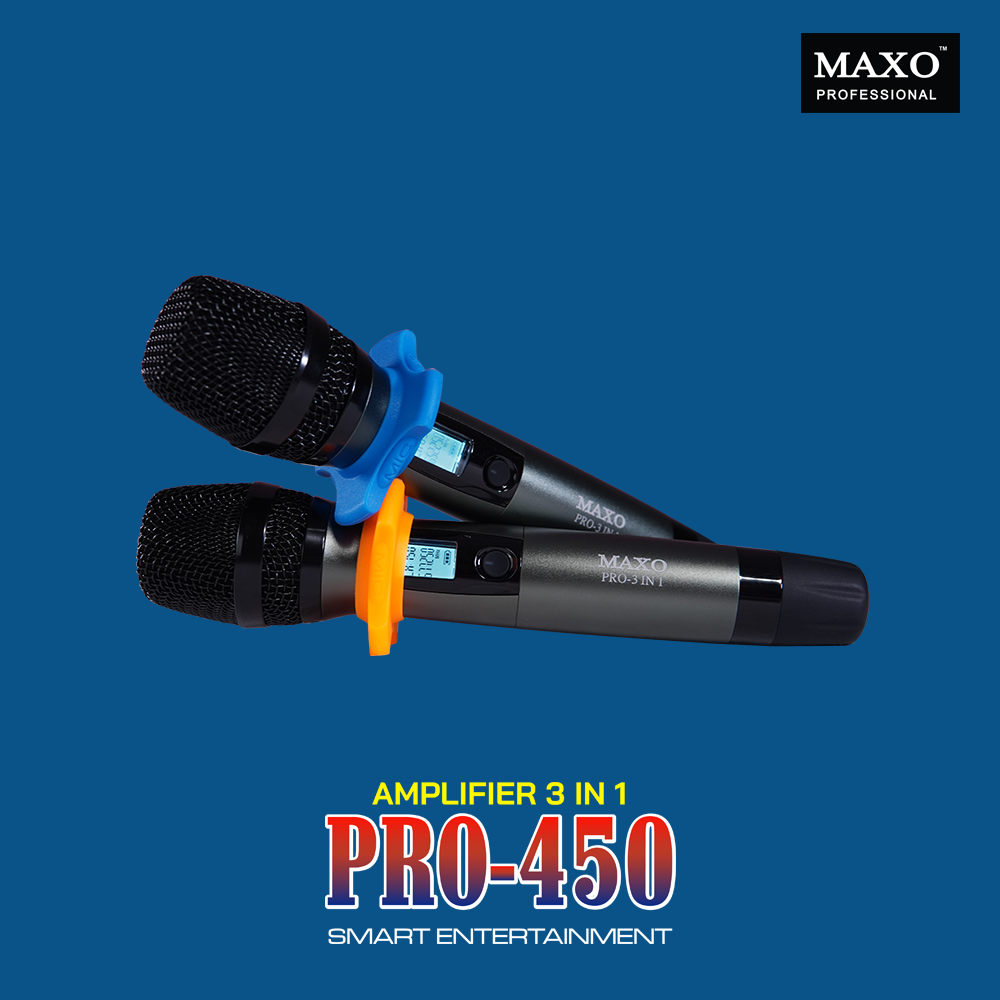 BỘ AMPLY KARAOKE 3IN1 MAXO PRO-450 - TÍCH HỢP MAIN, VANG SỐ, MICRO 3IN1 - HÀNG NHẬP KHẨU CHÍNH HÃNG