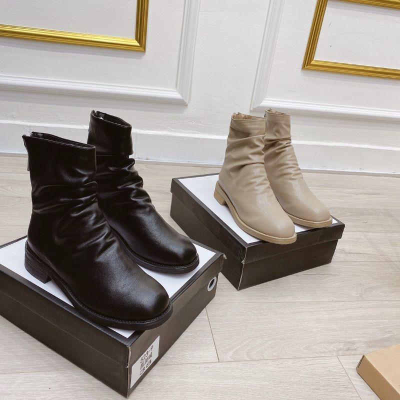 Giày Bốt Boots nhăn loại 1 cao cấp đẹp xuất sắc