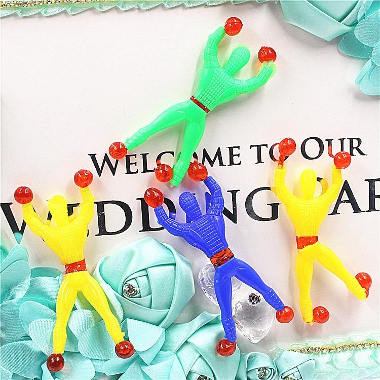 Người nhện bám dính leo tường vui nhộn Hình người leo núi, leo tường dính đầy màu sắc squishy mochi