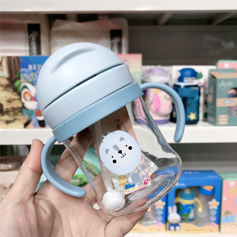 Bình tập uống nước 250ml cho bé từ 6 tháng có van chống sặc được làm từ nhựa Tritan an toàn cho bé