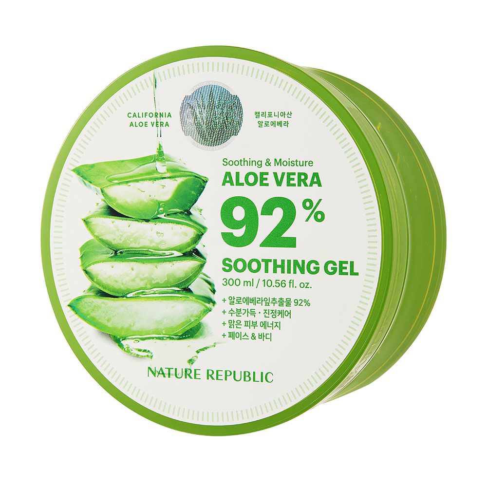 Gel Dưỡng Ẩm Nature Republic Chiết Xuất Lô Hội Soothing &amp; Moisture Aloe Vera 92% Soothing Gel 300ml