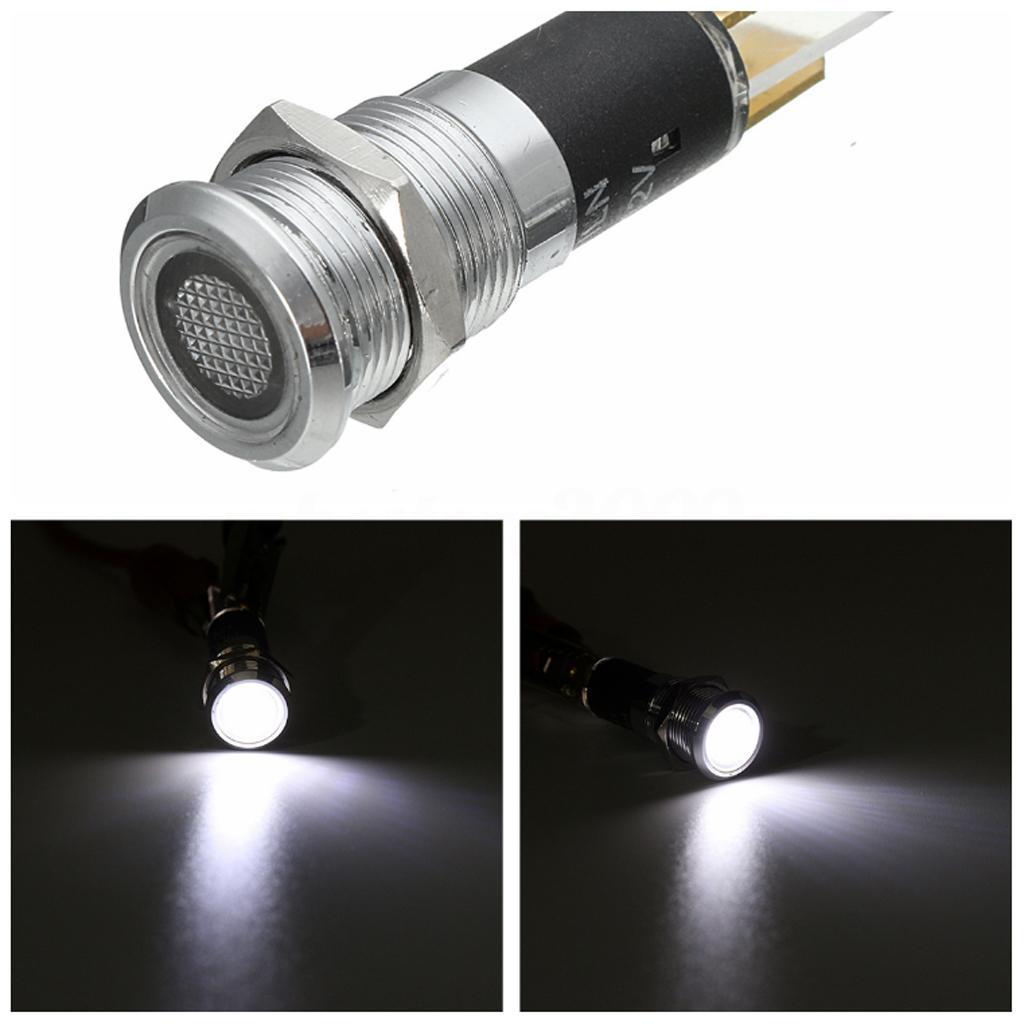 2-8pack White 8mm Car Boat Truck Dash LED Indicator Signal Lamp Light Bulb