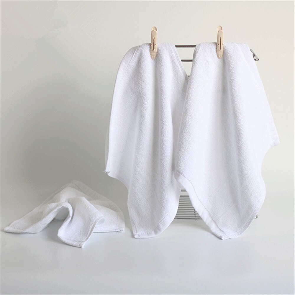 (Bộ sản phẩm) Khăn tắm, Khăn mặt, Khăn tay khách sạn trắng trơn HANTEXCO 100% cotton, mềm mại, không xù lông tiêu chuẩn 5 sao