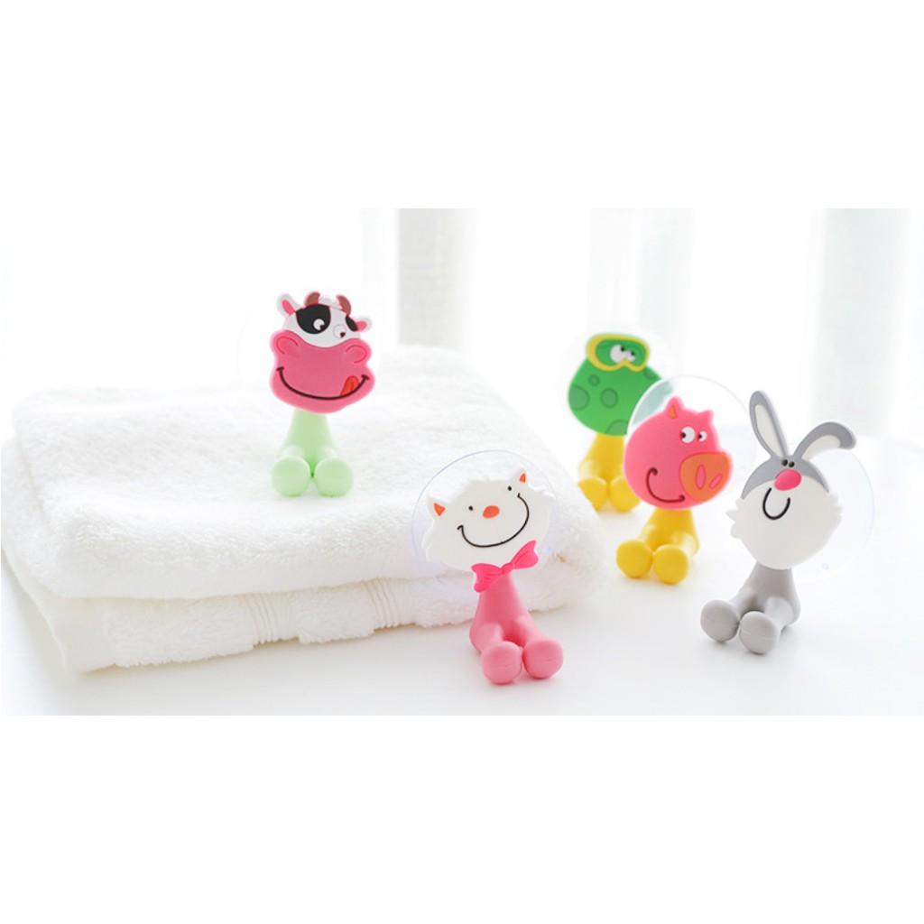 Dụng cụ kẹp bàn chải đánh răng hình thú xinh xắn hút chân không.