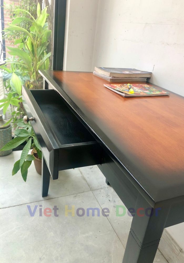 Bàn Học, Bàn Làm Việc Có Tủ Kéo Black/Cherry 3355 - Thương hiệu Viet Home Decor