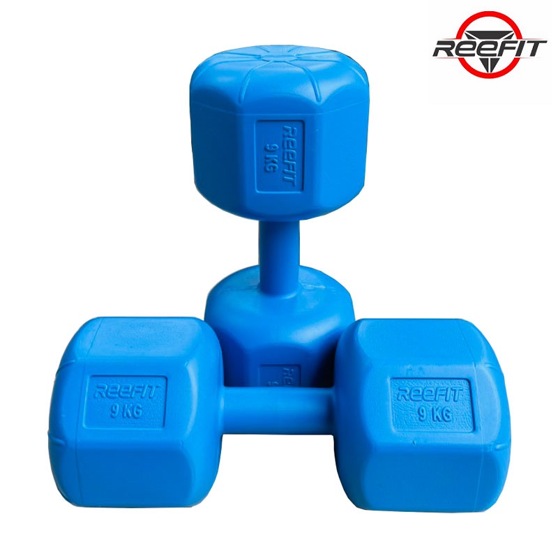 Bộ 2 vỏ tạ tay nhựa bát giác 9kg REEFIT