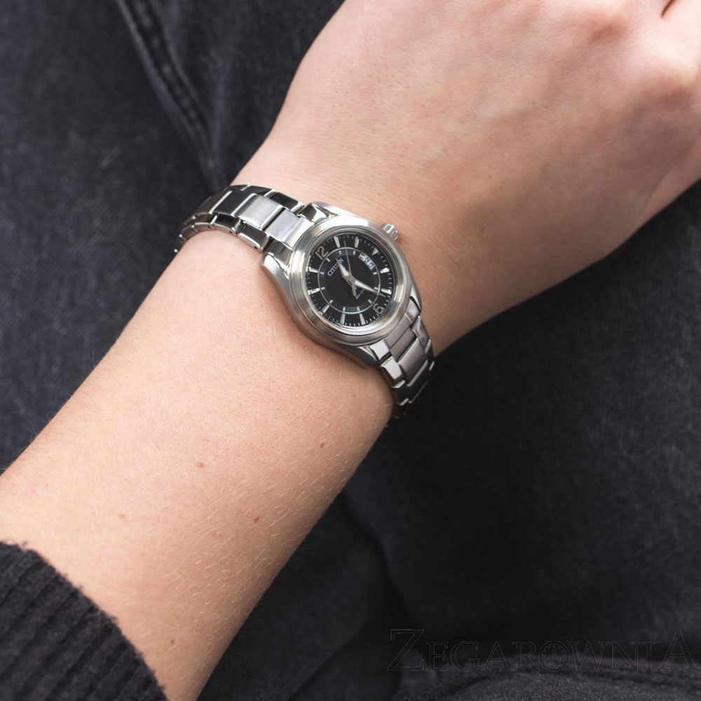 Đồng Hồ Nữ Citizen Dây Thép Không Gỉ FE1010-57E - Mặt Đen