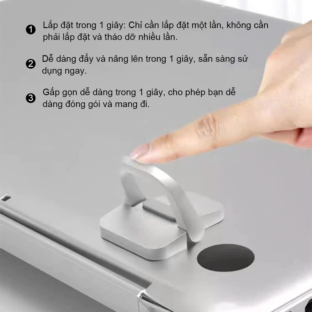 Giá đỡ laptop di động đế tản nhiệt cho Laptop, kê laptop Mac tiện lợi - Hàng chính hãng