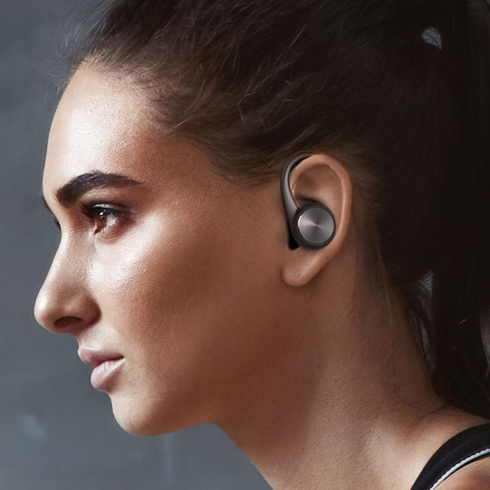 Ear-Hook Bluetooth 5.0 Earpiece for Driving LED Battery Display Black