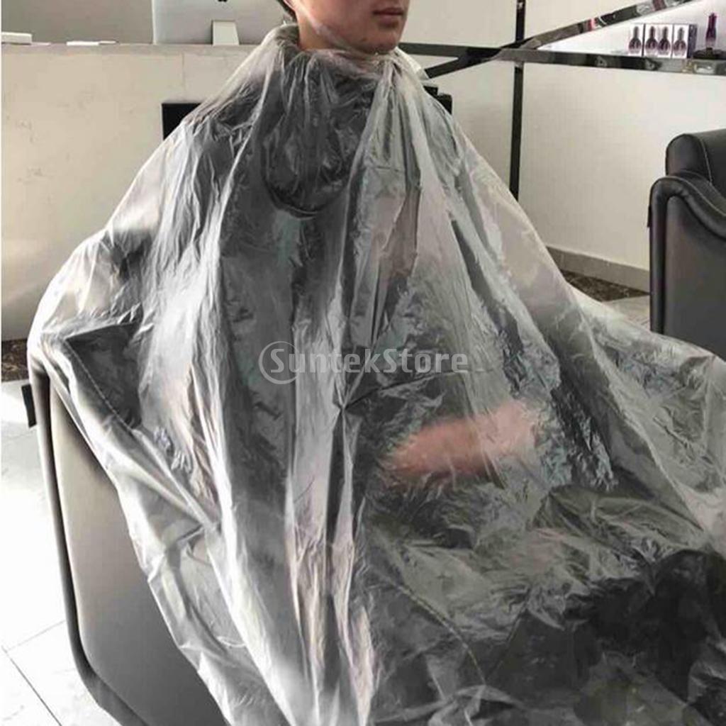 50X Disposable Hair Cutting Cape Hair Salon Gowns Capes + Styling Comb