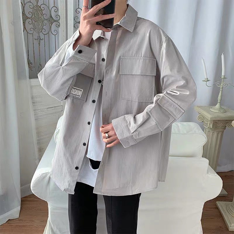 ÁO KHOÁC KAKI NAM 1 LỚP MỊN KIỂU KHOÁC FROM RỘNG PHONG CÁCH HÓA NAM THẦN CỰC NGẦU BAO ĐẸP