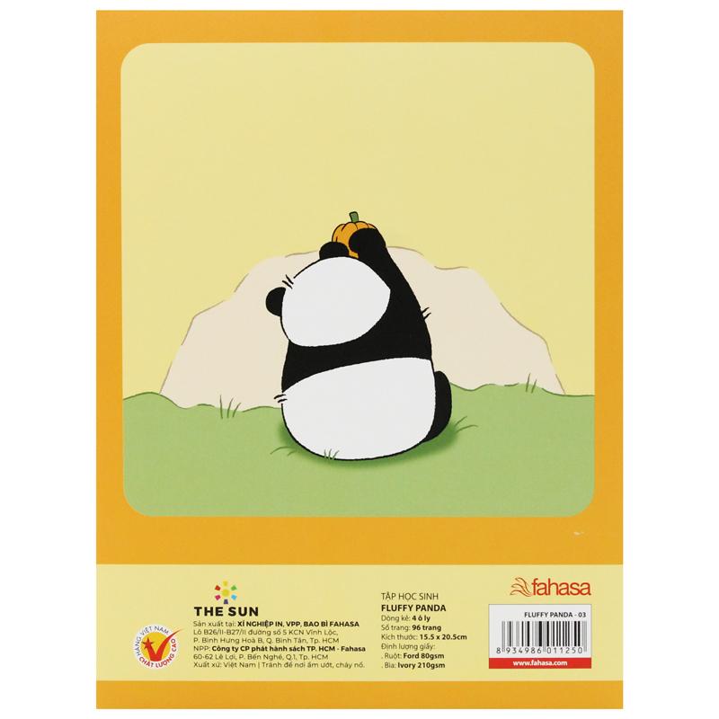 Tập Học Sinh Fluffy Panda - Miền Nam - 4 Ô Ly - 96 Trang 80gsm - The Sun 03