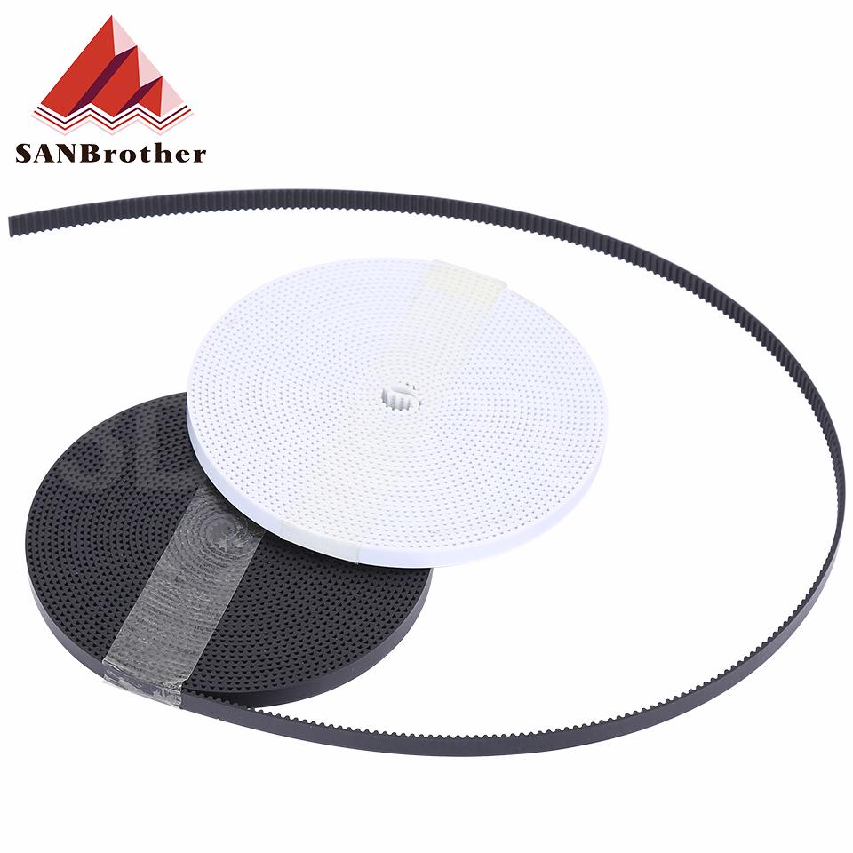 GT2 Belt PU with Steel Core GT2 Belt 2GT Timing Belt Width 6mm 10mm for 3D printer parts Anti-wear Reinforce Open Belt
